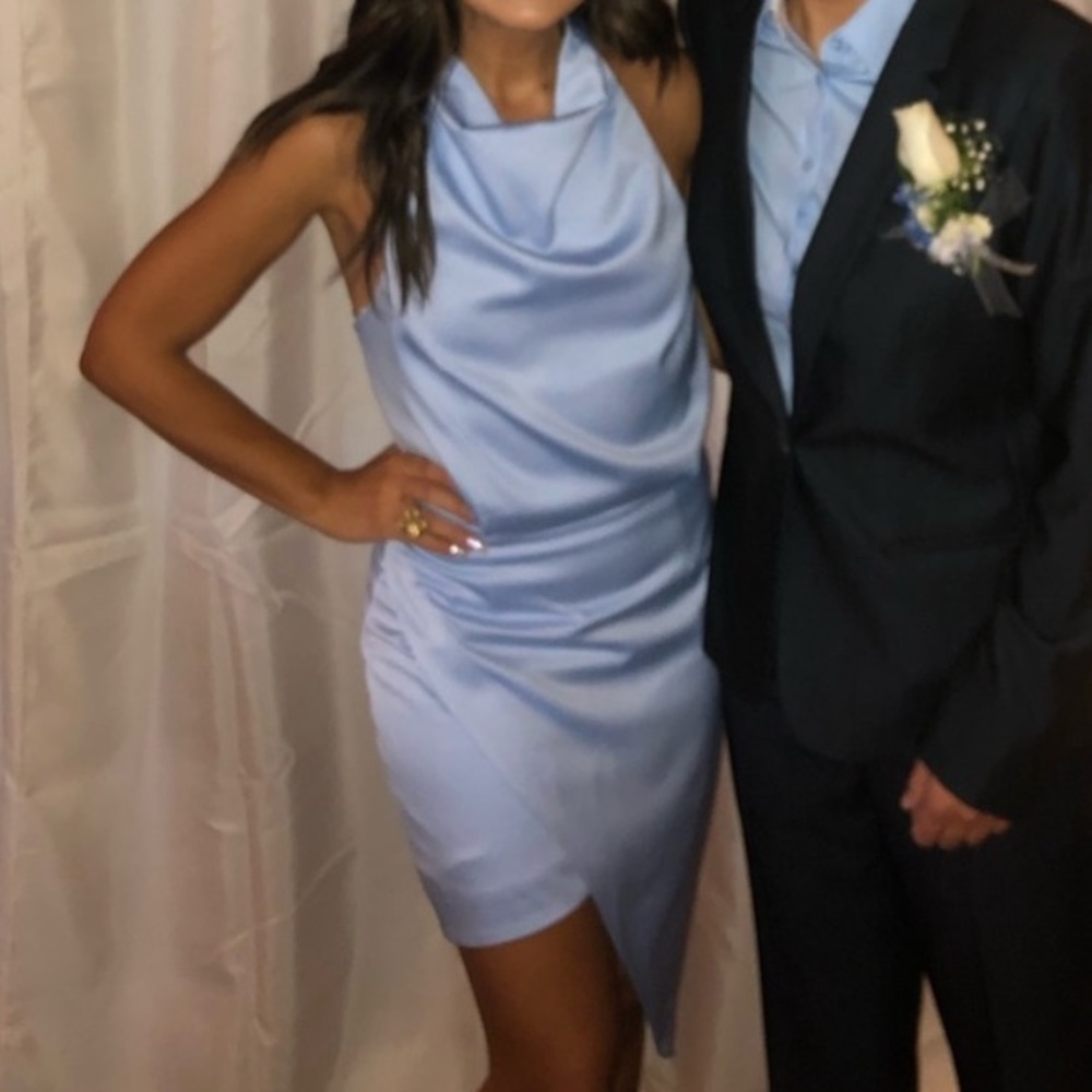 Elliatt Baby Blue Halter Dress